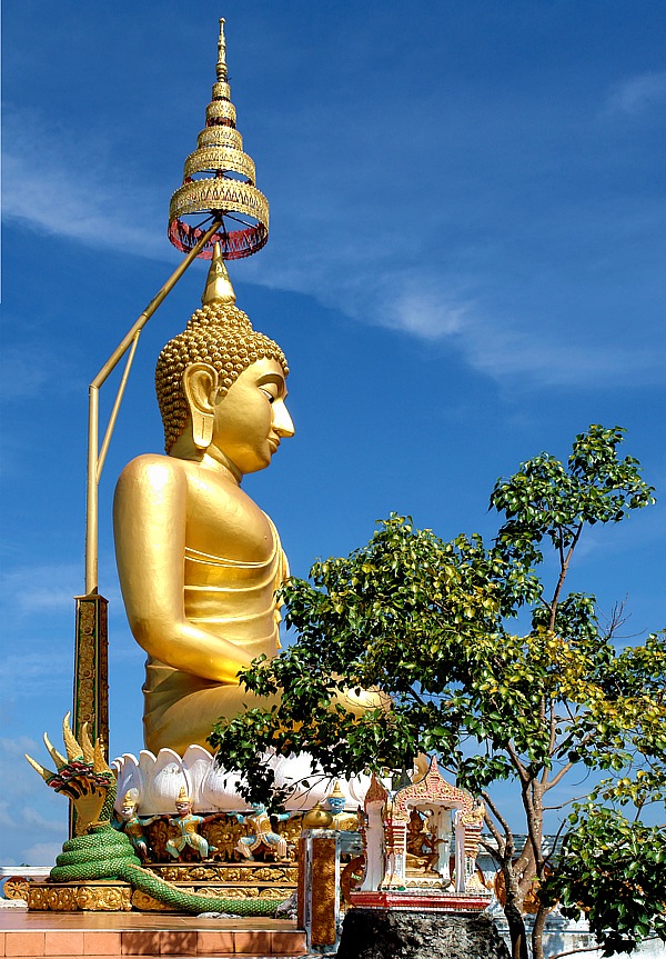 Golden Buddha on Summit of Tigercave Temple Wat Tham Sua