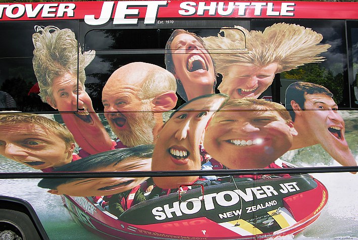 Shuttlebus to Jetboat driving near Queenstown