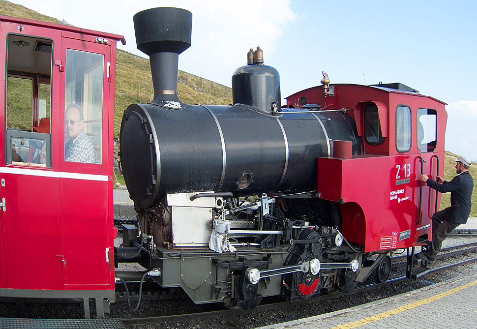 Schafberg Zahnradbahn Dampflokomotive am Mondsee