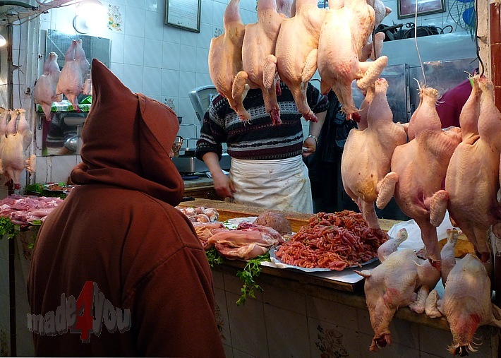 Poulterer in the Medina of Tetouan
