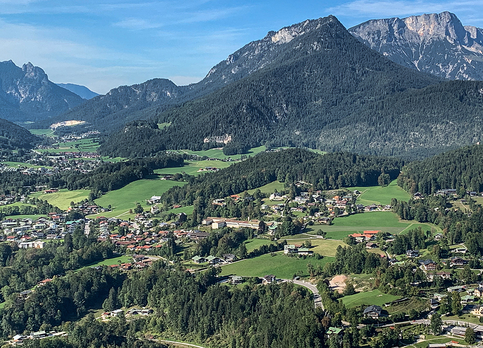 City of Berchtesgaden from a bird's eye view