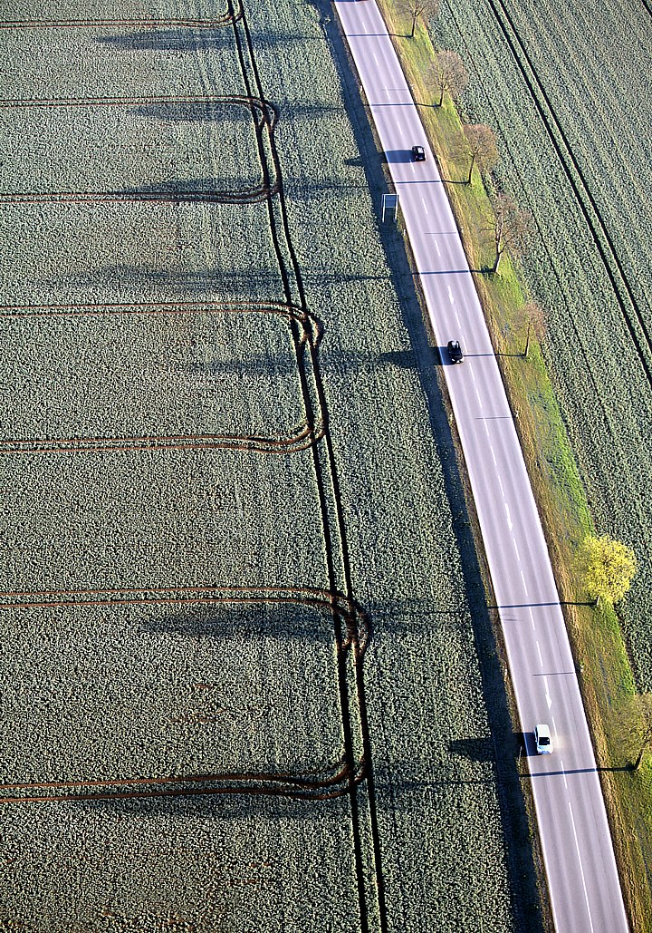 Fields from birds eye perspective