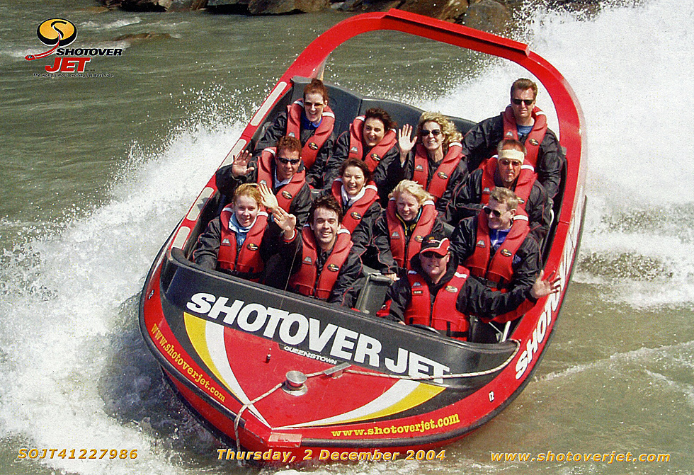 Jetboat driving on Shotover River