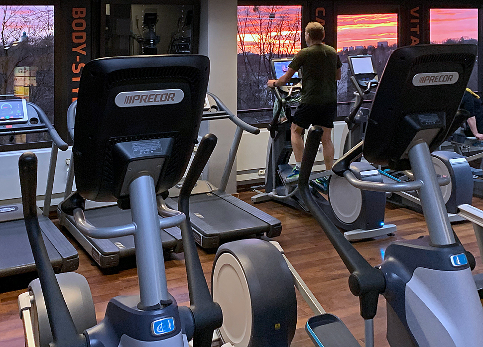 Fitness Training in GYM at sunset