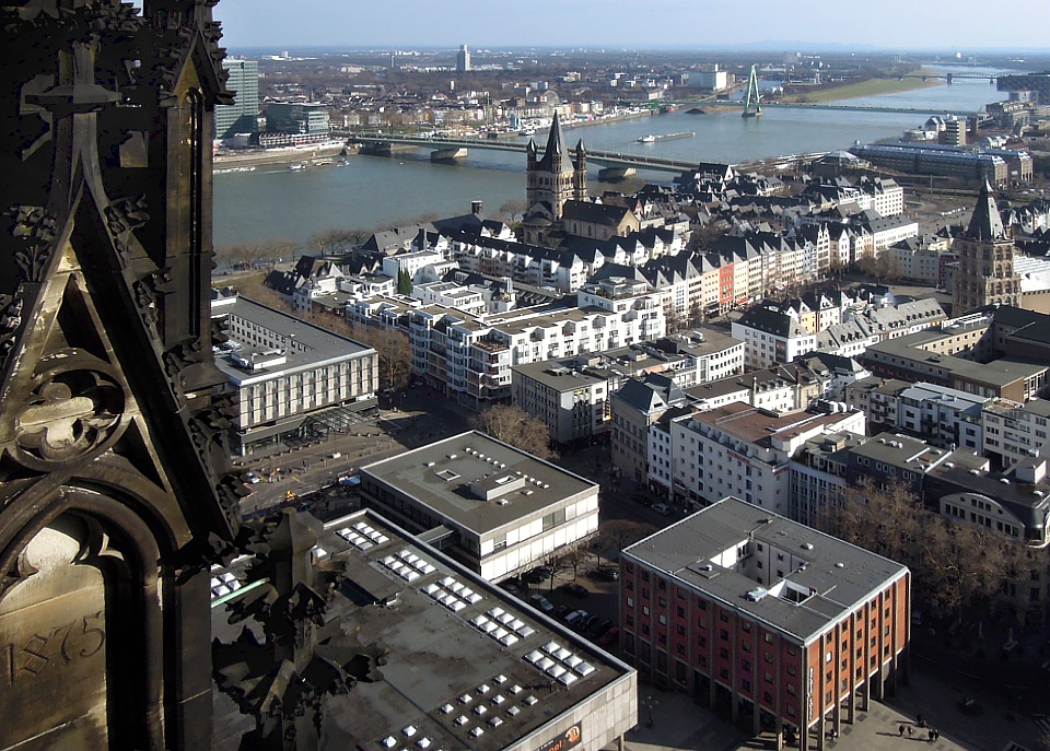 View from Cologne Dome down to Heumarket