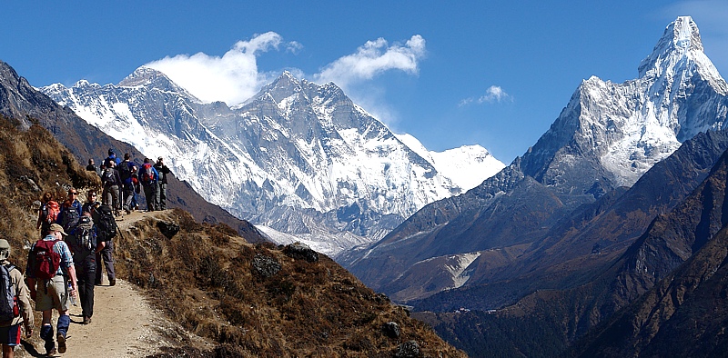 Khumbu with Mt.Everest, Lothse and Ama Dablam