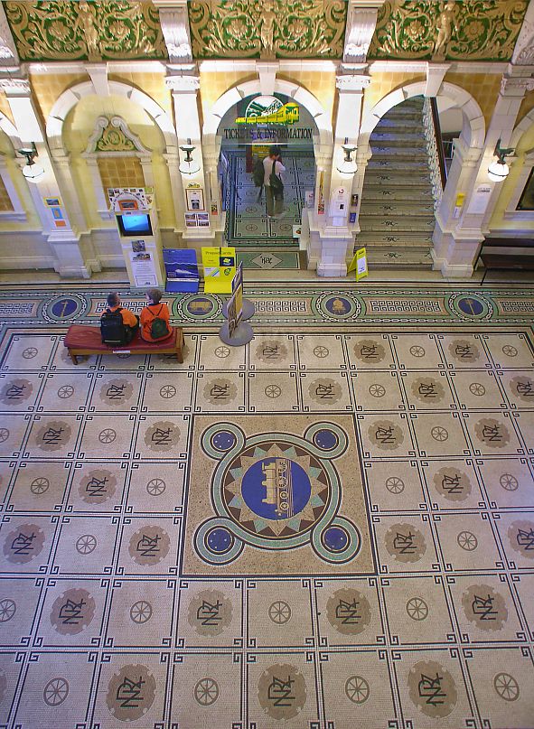 Station concourse with Mosaicfloor Dunedin