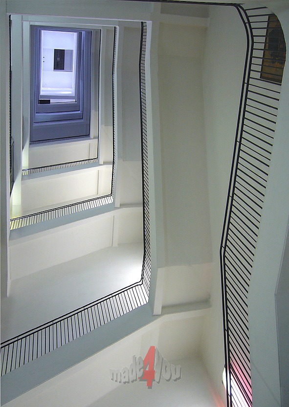 Stairway to clocktower in German Museum