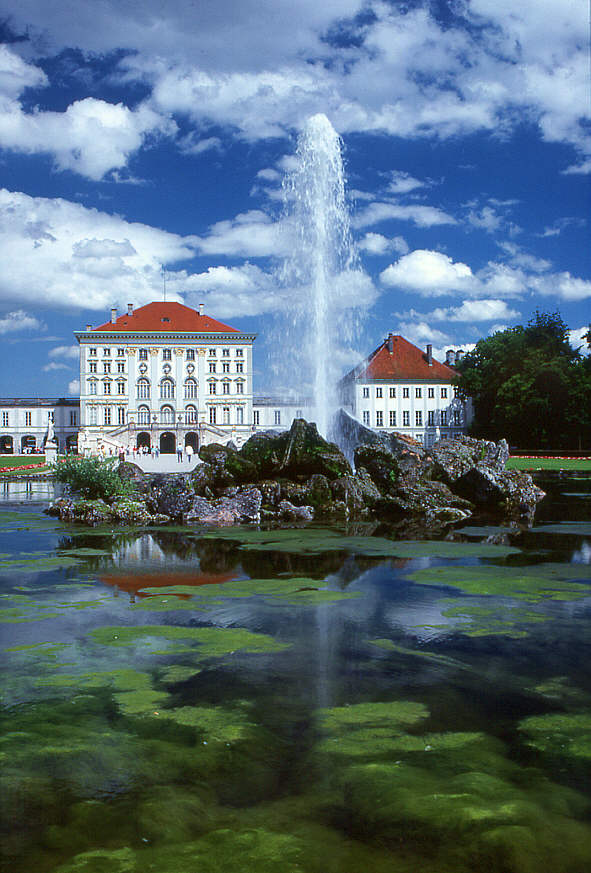 Water fountain in the Palacegarden of Nymphenburg