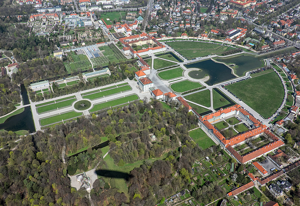 Palace Nymphenburg from birds-eye view