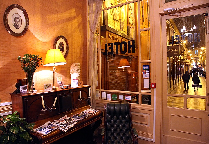 Lobby vom Hotel Chopin in der Passage Jouffroy