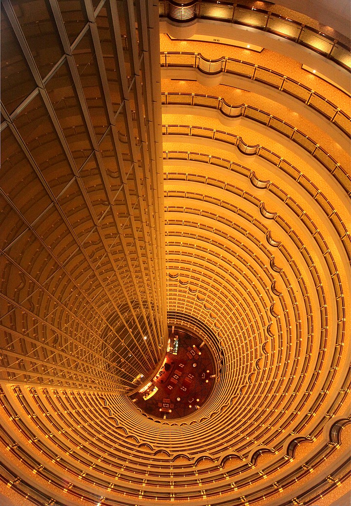 Skyscraper staircase in Shanghai
