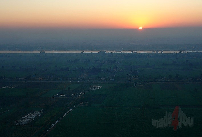 Sunset above river Nile