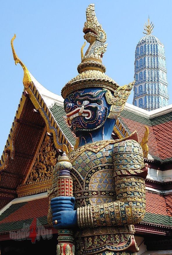 Tempelwchter im Knigspalast in Bangkok