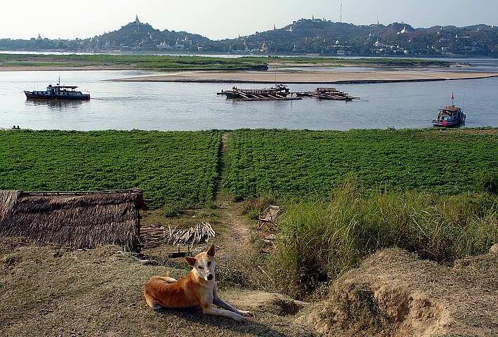 Fertile country on the Ayeyarwady River in Sagaing
