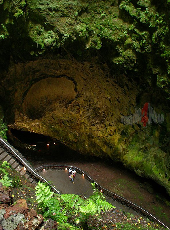 Volcanic cave Algar do Carvao