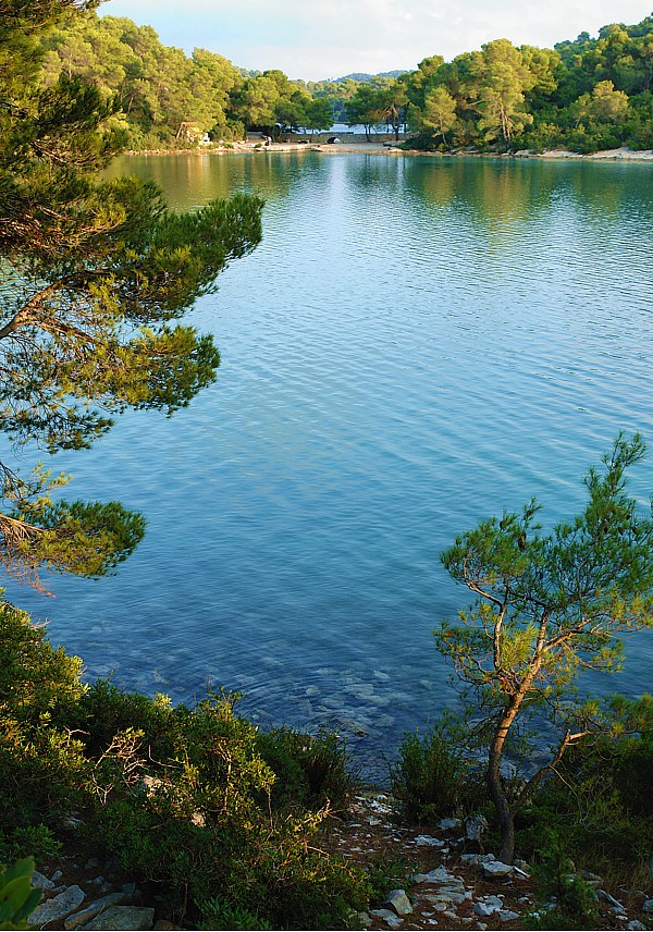 Saltwater lake on Mljet island