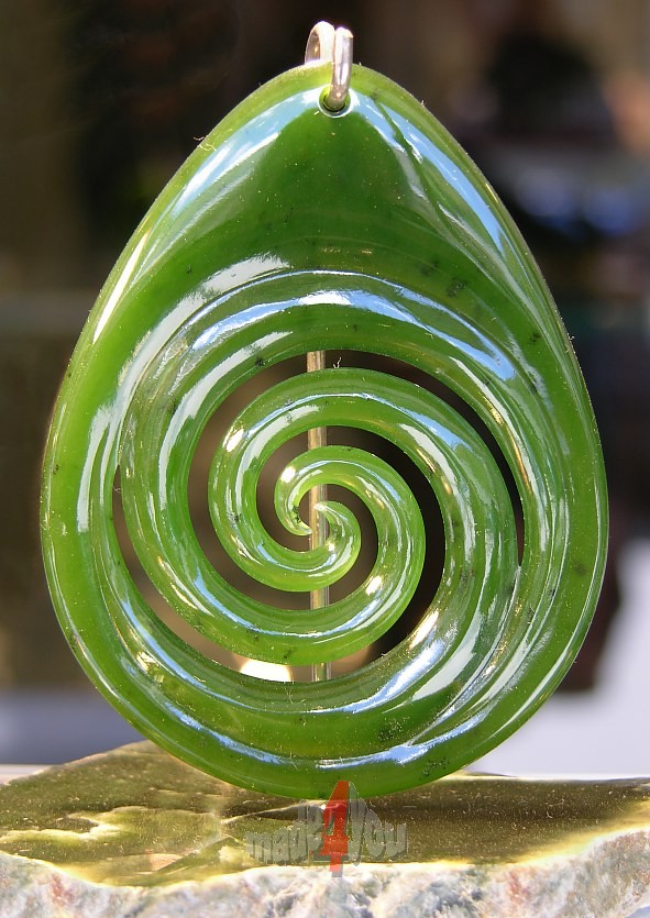 Jade jewel in Maori design