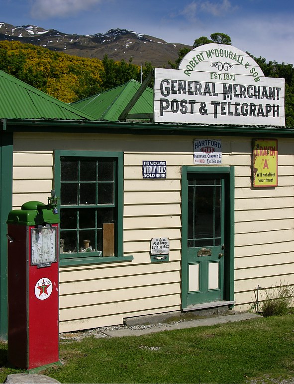 Nostalgic gasoline station in Cardrona