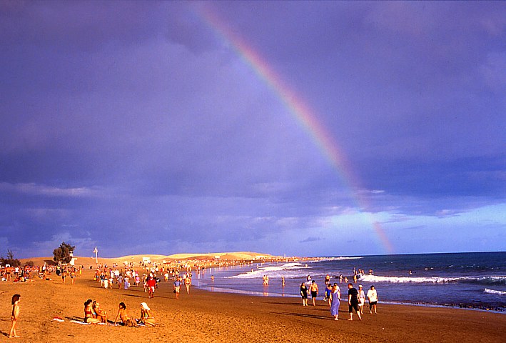 Rainbow on Beach of Maspalomas