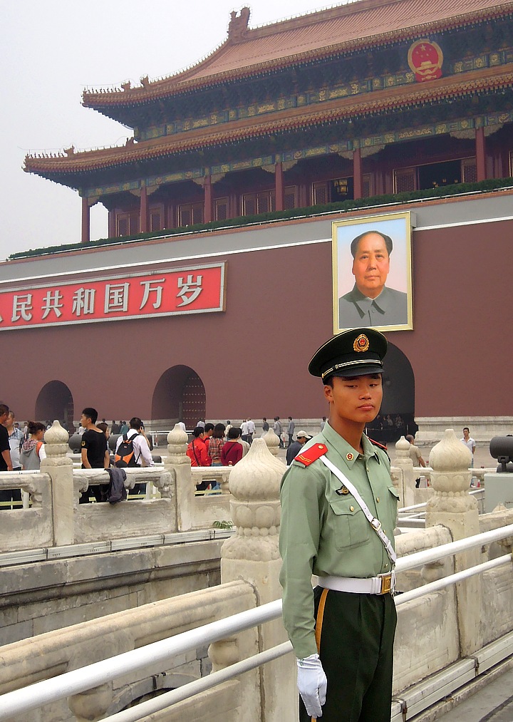 Mao is everywhere on the Tiananmen Square