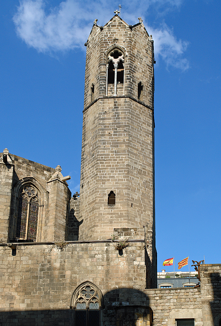 Las Ramblas church steeple