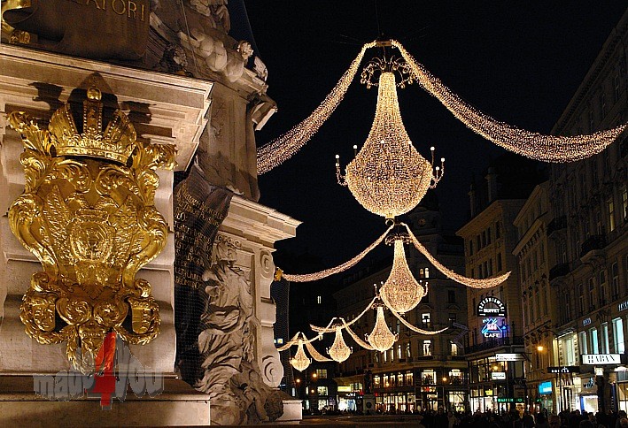 Chrismas lights at Graben in Vienna