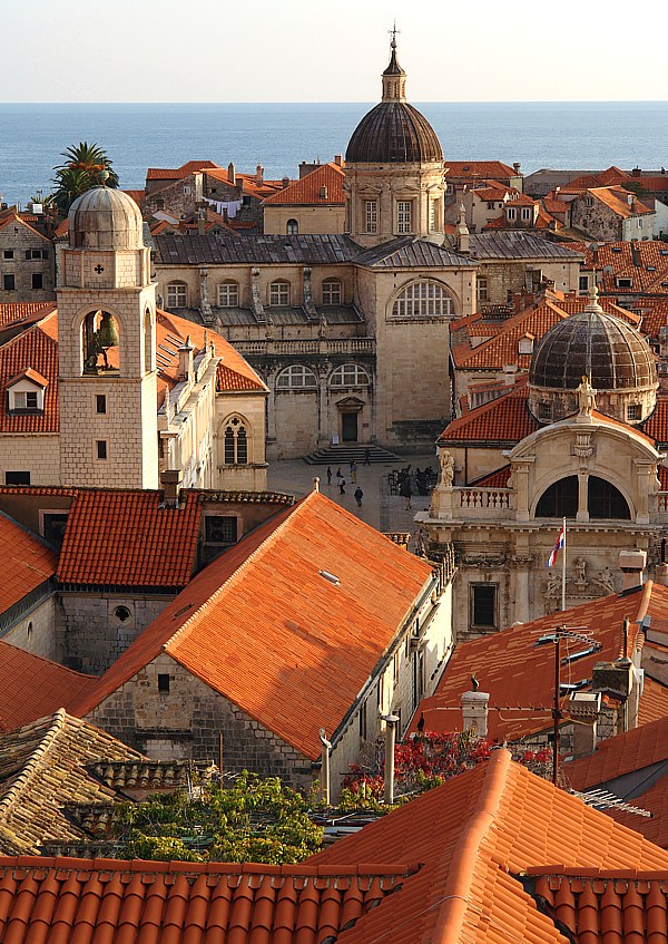 Old town with cathedral of Dubrovnik