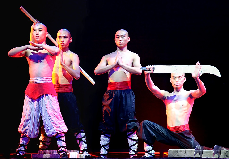 Sword fight at Red Theatre Kung Fu Show Beijing