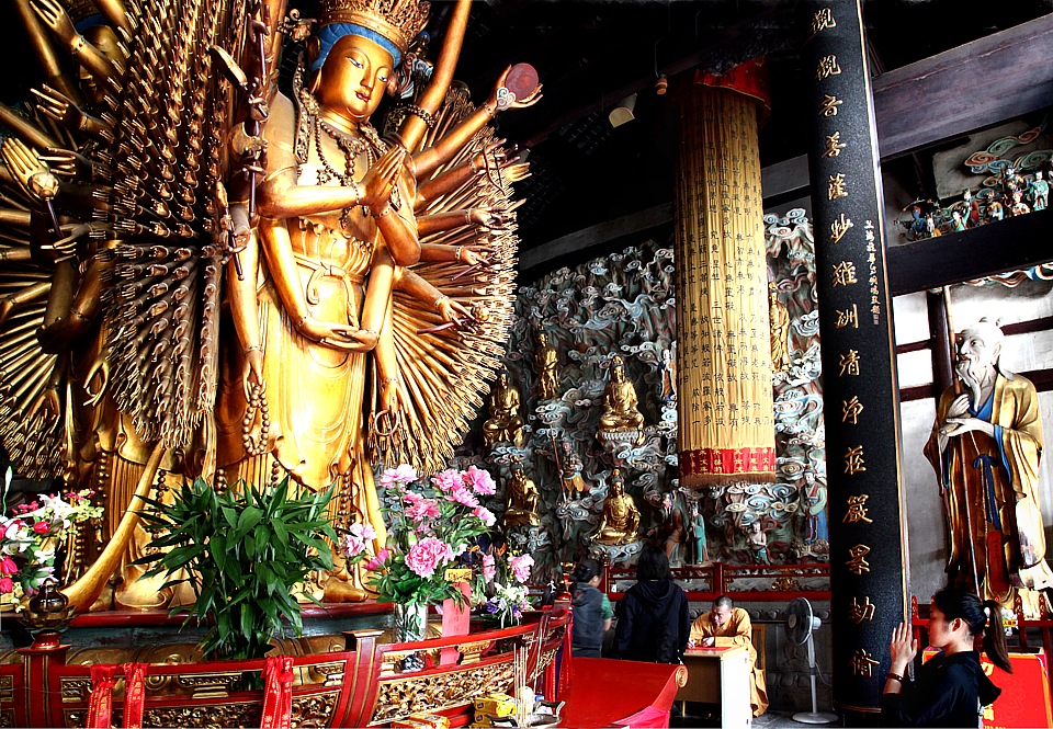 Golden Buddha in Longhua Temple Shanghai