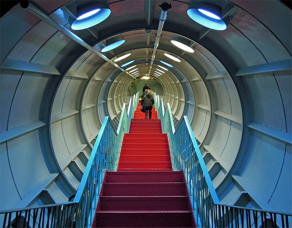 Stairs inside the Atomium