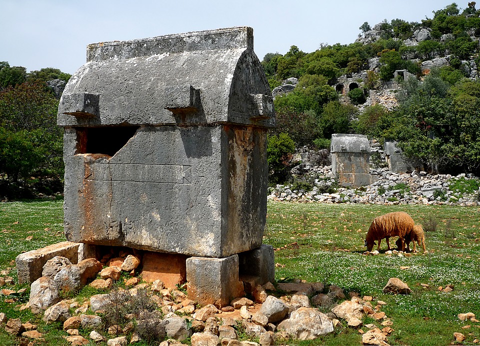 Lycian sarcophagi in the ancient city Istlada