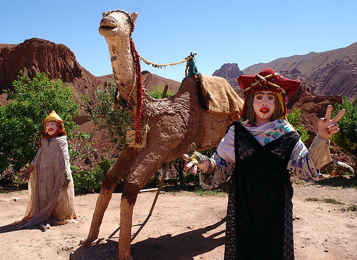 Fancy Camel Puppets in Dades valley