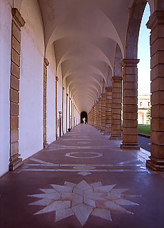 Aisle in Monastery Padula