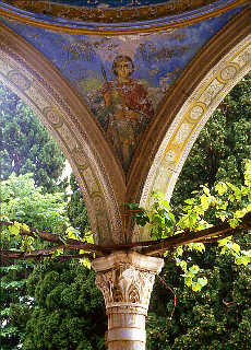 Monastery Arcades with Virginia creeper