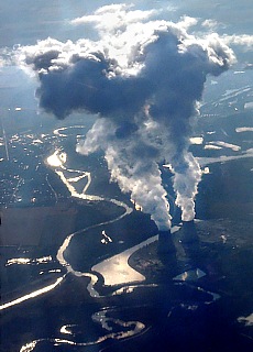 Airshot Nuclear power station on the flight to Paris