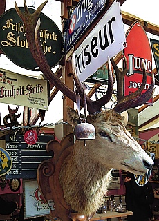 Giant deer on the Kirchweihdult Flea market