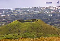 Extinct volcano crater on Acores Islands