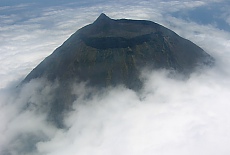 View into the volcano crater of Pico