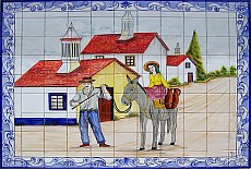 Azulejo decorating house walls on Terceira