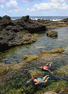 Seawater pools near Biscotis on Terceira