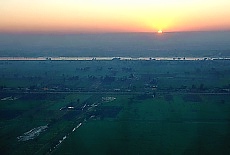 Sunset above river Nile