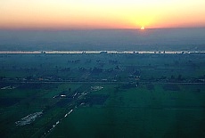 Sunset above river Nile