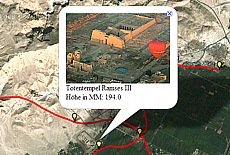 GPS-Track of Hot Air Balloonig in the Pharaohs Land (14,3 km)