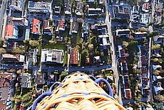 Hot Air Balloon basket above Munich