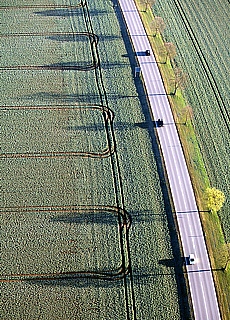 Fields from birds eye perspective