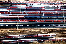 Parked S-Bahn trains in Munich Pasing