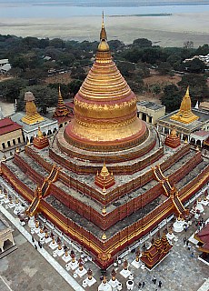 Golden Stupa of Shwezigon Pagoda in Bagan