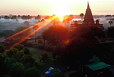 Sunrise over the Buddhist Temple City of Bagan