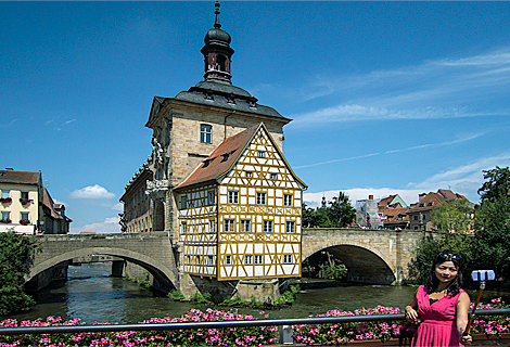 Selfie at the old town hall Bamberg